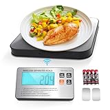 SHGUMITE Digitale Küchenwaage mit kabellosem LCD-Display, 15 kg/33 lb Kochwaage mit 7 Wiegemodi, 1 g hohe Genauigkeit zum Backen/Kochen/Kaffee
