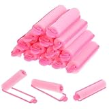 Lnngub 14 Stück Schwamm Lockenwickler, 70 x 15 mm Schaum Schwamm Lockenwickler Rosa Weicher Schwamm Lockenwickler DIY Haarstyling Friseurwerkzeuge Schlaf Lockenwickler für Frauen, Mädchen, Kinder