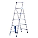 Teleskop-Teleskopleiter, tragbar, zusammenklappbar, Teleskopleiter, Verlängerung, Mehrzweck-Stehleiter, kompakte Dachbodenleiter, strapazierfähig, zusammenklappbar, mit Aufbewahrungstaschen, Motor