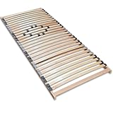 Coemo XXL Lattenrost 120x200 Big Size extra stabil bis 200 kg belastbar, mit Härtegradeinstellung, 28 elastische Leisten, für alle Matratzentypen, durchgehende Seitenholme, DIY Selbstmontage