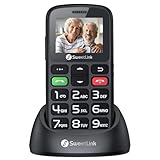 SweetLink S2PLUS Seniorenhandy ohne Vertrag – Dual SIM 2G GSM mit 1400mAh Akku, SOS-Notruftaste, 1,77' Großtasten-Display, Ladestation & FM-Radio | mit Klarer Sprachansage und 12 Tage Standby