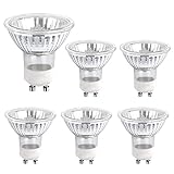 Halogenlampe GU10 35W 230V, 380lm Warmweiß 2700K Dimmbar, Halogen Reflektor MR16, Halogen GU10 MR16 für Schrankleuchte, Ausstellungsleuchten, 6 Stück