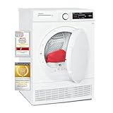 Exquisit Kondenstrockner, 8kg Kapazität Trockner, Kondensationstrockner mit Auto-Abschaltung, Kindersicherung, Wäschetrockner, TK5810-060 weiss