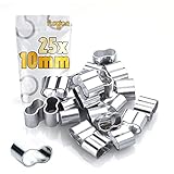 fuxton 25 STK Profi Seilklemme 10 mm Würgeklemmen aus Aluminium, rostfrei, für Expanderseil, Planenseil, Gummiseil