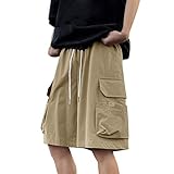 Generisch Kurze Hosen Herren Sale Wanderhose Herren Kurz Herren-Cargo-Shorts mit, sportliche Freizeithose Retroshorts Freizeithose Sommer Leicht Leichte Jogginghose Sommer Golf Shorts