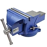 TRUTZHOLM® Schraubstock Parallelschraubstock 200mm parallel 360° drehbar massiv schwer mit Amboss für Werkbank Gusseisen (200mm)