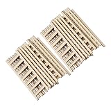 AKOOSY 72 Stück Miniatur Holzleiter Vintage Stil Langlebig Leicht Puppenhaus Dekoration Mikrolandschaft Zubehör für DIY Feengarten Möbel