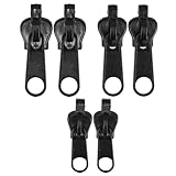 iplusmile 6 Stück Reißverschluss Reparaturset mit Abnehmbarem Reißverschluss Zipper aus Robustem Pom und Zinklegierung Verschiedene Größen für Kleidung Gepäck und Rucksäcke