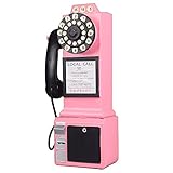 HPTHLY Schnurgebundenes Telefon zur Wandmontage, Vintage-Telefon/Retro-Telefonmodell, kreative Festnetz-Wanddekoration für Büro, Bar, Café