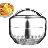 Isolierter Lunchbehälter, Edelstahl Brotdose, 2-lagige Lunchbox, Auslaufsichere Lunchbox, Lunchbox 1L, Tägliche Mahlzeiten Behälter, Schule Lunchbox, Outdoor Mahlzeitenbehälter, Edelstahlbehälter,