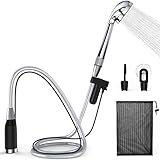 Campingdusche mit Pumpe,Stouchi Camping Dusche Set Akku Camping Dusche Outdoor Camping Waschbecken,2m Duscheschlauch,Einstellbare Wassermenge,Mobile Dusche,für Garten Strand Camping Reisen Autowäsche