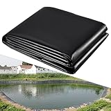 HonGien Teichfolie 1.2x2.1m Teichfolien Schwarz HDPE Gartenteich Teichplane große Fischteichfolie Dichtungsfolie Teichmembran für Fischteiche Brunnen Wassergarten und Wasserfall Springbrunnen