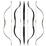 surwolf 10-15lb Bogenschießen recurvebogen Langbogen Bogenschießen traditioneller Bogen Jagdbogen Bogenschießen Bogen und Pfeil Set RH/LH für Outdoor Schießen (Bogen)