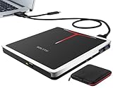 NOLYTH Externes DVD Laufwerk, CD Laufwerk Extern USB, DVD Laufwerk Extern mit SD TF 2 USB Ports, Tragbar Externe Optische Laufwerke DVD Brenner Extern CD Laufwerk Externes für Laptop Mac PC Windows