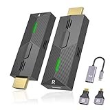 Wireless HDMI Transmitter and Receiver, 2.4G/5G 1080P Funkübertragung 1080P Plug & Play Wireless HDMI Extender zum Streamen von Video und Audio von Laptop/PC/TV-Box auf Monitor/TV/Projektor (30m)