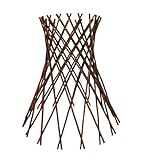 BURI Pflanzenstütze Holz 50x40cm Pflanzenhalter Ring Spalier rund Rankhilfe Garten Kletterhilfe Staudenhalter Rankgitter Blumenstütze Gitter aus Weidenholz Weide Stütze Blumen Pflanzen Pflanzpyramide
