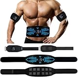 TERVON EMS Bauchmuskeltrainer, Bauchmuskeltrainer Elektrisch mit 10 Modi 30 Intensitäten, EMS Trainingsgerät Typ-C Aufladung für Bauchmuskel Muskelaufbau, Nzeige des Kalorienverbrauchs