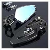 HTGMTGPACC Motorrad Seitenspiegel Für NT 1100 Für NT1100 Motorrad Rückspiegel Links Rechts Umkehr Rückspiegel Seite Flügel Spiegel Zubehör(Schwarz,X-2)