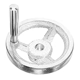 LIGIGWASH Gusseisen Handrad mit Quadratischem Rand Ergonomisch Verchromt Rostfrei Präzise Robustes Kurbelgriff Drehmaschinenzubehör aus Kohlenstoffstahl Vielseitig für Werkzeugmaschinen