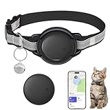 SmartTag Katzenhalsband, (1 Pack) Mini Tracker Ohne ABO für Katze, (nur IOS) mit Reflektierendes GPS Katze Tracker Halsbänder, Tracking Standort von Haustieren, Arbeite mit Apple Find My