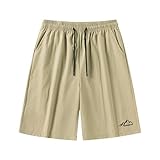 Herren Kurze Hosen Sommer Regular Shorts Atmungsaktives Jogginghose Elastischer Bund Sportshorts Verstellbarer Kordelzug Bodybuilding Komfortable Cargo