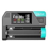 Dlyfull Batterietester für alle Batterien,Magnetischer Universal LCD BatteryCheck für AAA AA C D 9V&Knopfzellen,Einfacher Wiederaufladbarer Battery Tester für 1,2V 1,5V 3V und 3,7V,Mit USB-C Kabel