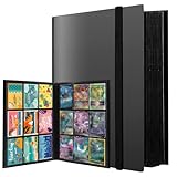 PUWOWYE Sammelkarten Album für Sammelalbum Karten, 540 Pockets Transparent Sammelkarten, Sammelkartenalben Wasserdicht, Ordner Kartensammlung Sammelalbum Schwarz