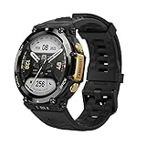 Amazfit T-Rex 2 Outdoor Smartwatch, Multisport-GPS-Fitnessuhr, 10 ATM wasserdichte militärische Sportuhr mit Höhenmesser, Barometer, Kompass, Herzfrequenz- und SpO2-Überwachung