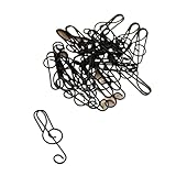 Metall Kreative Papierclip Notizen Kreative Papierklammer Lesezeichenhalter Papierhalter Deko Clip für Home Office (Schwarz 40 Stk.)
