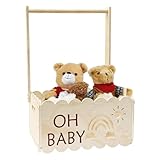 Korb für Babypartys, mit Griff, dekorative Boxen für Tochter, Familie, Taufe, Display, Dusche, Schwangerschaft, Freunde