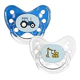 dentistar Silikon Schnuller 2er-Set – Größe 3, ab 14 Monate – Zahn- & kieferfreundlicher Nuckel mit Dental-Stufe – BPA-frei – Made in Germany - Trecker & Bagger