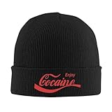 ATHBUPHMU Genieße Kokain, gestrickte Mützen, winterliche Beanies, Mützen, Unisex-Strickhauben, Mode, Mut