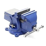 Wiltec Schraubstock Heavy Duty 100 mm Klemmbacke, Spannwerkzeug mit Amboss für schwere Beanspruchung für Werkbank