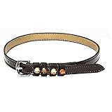 Imperial Riding Sporenriemen Pardouz Lack-Leder mit farbigen Kristallen (brown-gold)