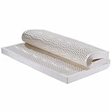 Matratze aus Naturlatex, 7 Stützzonen, weich und bequem, atmungsaktive Wabenstruktur, 110 x 220 cm