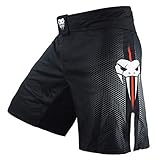 SOTF Boxshorts für Herren Training Kampfshorts Herren MMA BJJ Shorts No Gi, Schwarz, XX-Large