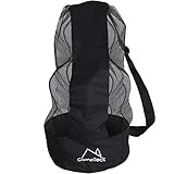 CampTeck U7081 Zugband Balltasche Fussballtasche Polyester Ballsäcke mit Schulterriemen (12-15 Bälle) - Schwarz