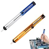 2 Stück Entlötpumpe,Lötpumpe,Set Entlötsaugpumpe Hoch Temperaturbeständige Silikondüse Lötsauger Unverzichtbares Zubehör Für Professionelle Schweißer Lötsaugpumpe