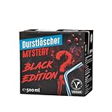 Durstlöscher Mystery Black Edition: Erfrischungsgetränk mit geheimem Geschmack, Pfandfreies Trinkpäckchen, Vegan, Fruchtiges Getränk ohne Kohlensäure, Ideal Für Unterwegs & Zuhause, 24 x 500 ml