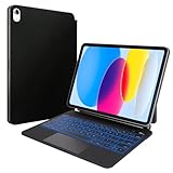 SOPPY Magische Tastatur-Hülle für iPad 11. Generation (2025), 11 Zoll, iPad 10. Generation (2022), 27,7 cm (11 Zoll), schwebende magnetische Hülle mit Trackpad, 7-farbige Hintergrundbeleuchtung