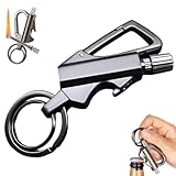 3-in-1Ewiges Streichholz Feuerzeug,mit Multitool Schlüsselanhänger Flaschenöffner,Tragbares Wiederverwendbares multifunktionsmatch,Wasserdichtes Streichholz Feuer Anlasser im Freien Notfall (A)