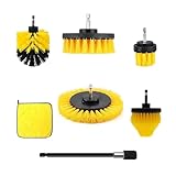 Passend for 7-teiliges Bohrmaschinen-Set mit Elektrobürsten, Power Scrubber, Reinigungsbürsten-Aufsatz, Allzweck-Set for Boden, Badewanne, Dusche, Fliesen, Badezimmer, Küche