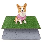 Wiederverwendbare Hundetoilette, hochdurchlässige Kunstrasen Hundeklo mit waschbarer Welpenunterlage, Welpentoilette für zu Hause oder in der Wohnung