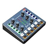 Vocdikficy M8-Soundkarte, Live-Übertragung, Audio-Schnittstelle, Podcasting-Gerät, Caster mit Premium-Mikrofonvorverstärker, Soundkarte, Einfach zu Bedienen