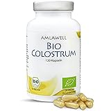 Amlawell Bio Colostrum Kapseln - Vegetarische Kapseln - aus deutscher Herstellung - wertvolle Inhaltsstoffe - 120 Kapseln in einer Packung erhältlich