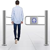 Automatisches Schwingtor Zugang, Breiten 50-200 cm, Einwegtür für Laden/Hof/Lager, Edelstahl Ein- und Ausstiegsvorrichtung
