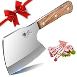 xiaotianlai Hackmesser Japanisch für Fleisch und Knochen,Full Tang Küchenbeil,Metzgermesser Extrem Scharf,Handgeschmiedetes Hackbeil Messer,Fleischerbeil für Küchen Camping BBQ