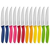 targzier Steakmesser Set 6 teilig, Steakmesser aus Edelstahl mit Wellenschliff, Scharfes Steakbesteck Set, Küchen-Steakbesteck, Geeignet für Restaurants，scharfes Steak Messer Set, Spülmaschinenfest