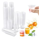 Dreamark Schnapsbecher Plastik 2cl/20ml 200 Stück, Wiederverwendbare Shotgläser Plastikbecher, Pinnchen Plastik Trinkbecher, Partybecher, Dessertbecher für Feste & Veranstaltungen