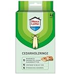 Nexa Lotte Cedarholzringe,4 Ringe, natürlicher Motten- und Schädlingsschutz mit ätherischen Ölen für Kleiderschränke und Schubladen, in attraktiver Blütenform